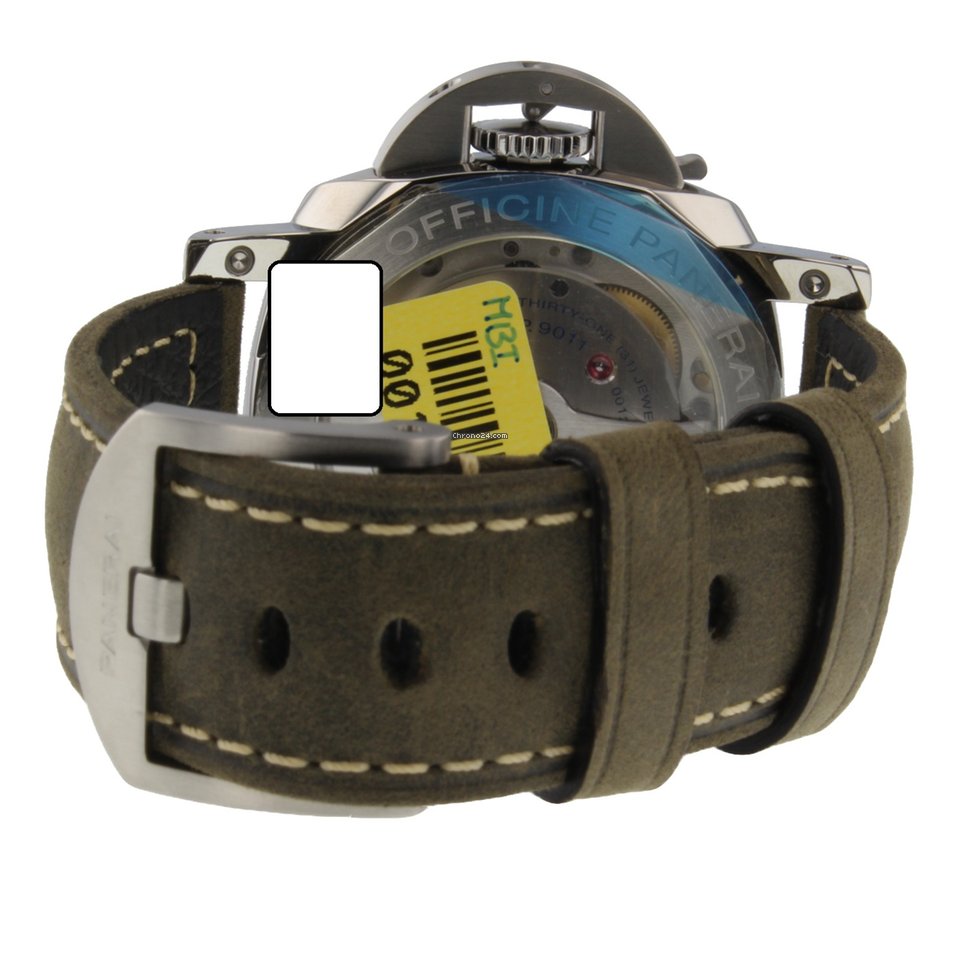 IMG_9081 Panerai Luminor 1950 3 Days GMT Automatic Mens watch Unisex Automatic Steel PAM01535 Replica 4