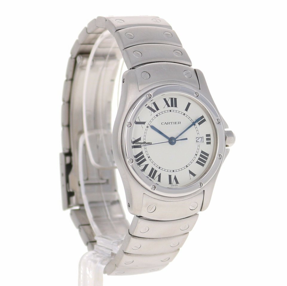 IMG_9081 Cartier Santos Womens watch Quartz Steel 1561-1 Replica 4