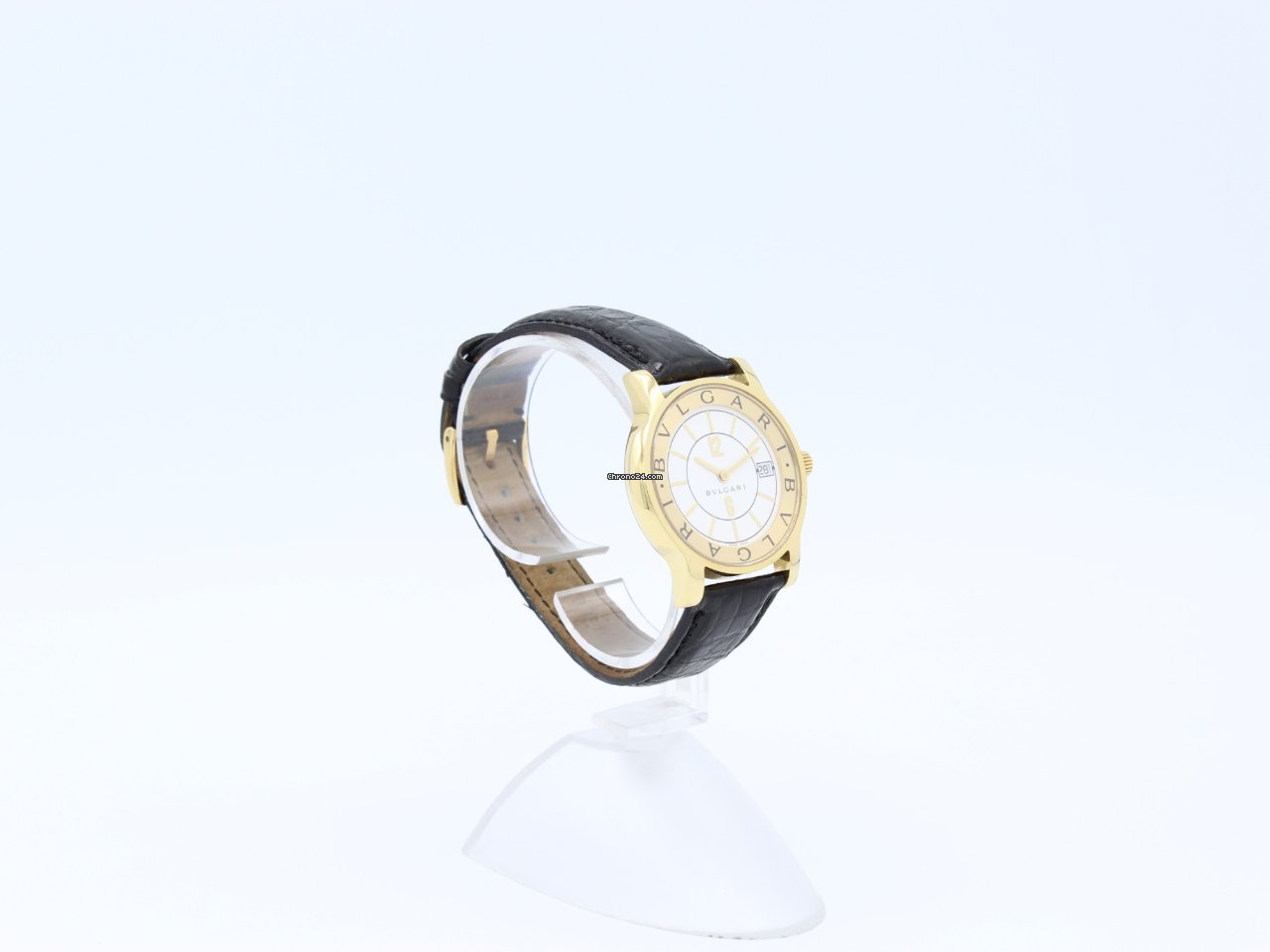 Bulgari Solotempo Mens watch Unisex Automatic Yellow gold ST 35 G Replica 4