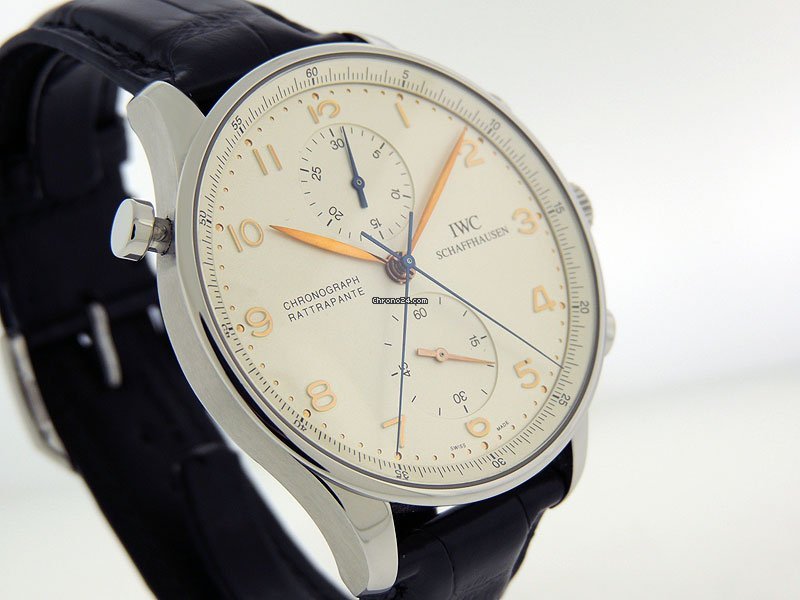 IMG_9081 IWC Portuguese Chronograph Mens watch Unisex Manual winding Steel IW3712-02 Replica 4