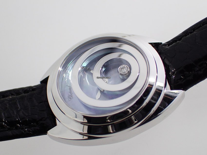 IMG_9081 Chopard Happy Spirit Womens watch Quartz White gold 207060-1001 Replica 4