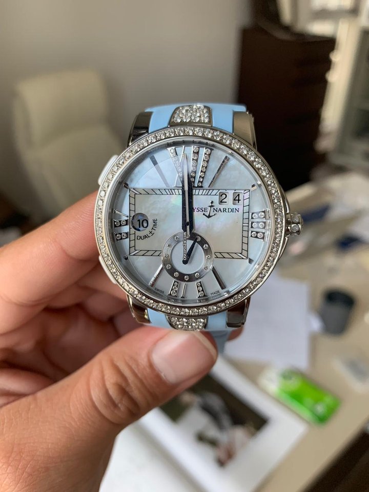 IMG_9081 Ulysse Nardin Executive Dual Time Lady Womens watch Automatic Steel 243-10B 393 Replica 4
