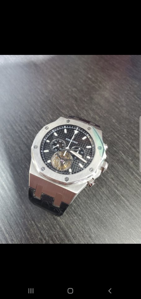 IMG_9081 Audemars Piguet Royal Oak Tourbillon Mens watch Unisex Manual winding Steel 25977st.oo.d002cr.01 Replica 4