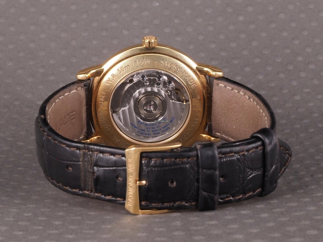 IMG_9081 Raymond Weil Maestro Mens watch Unisex Automatic Yellow gold 12837 Replica 4
