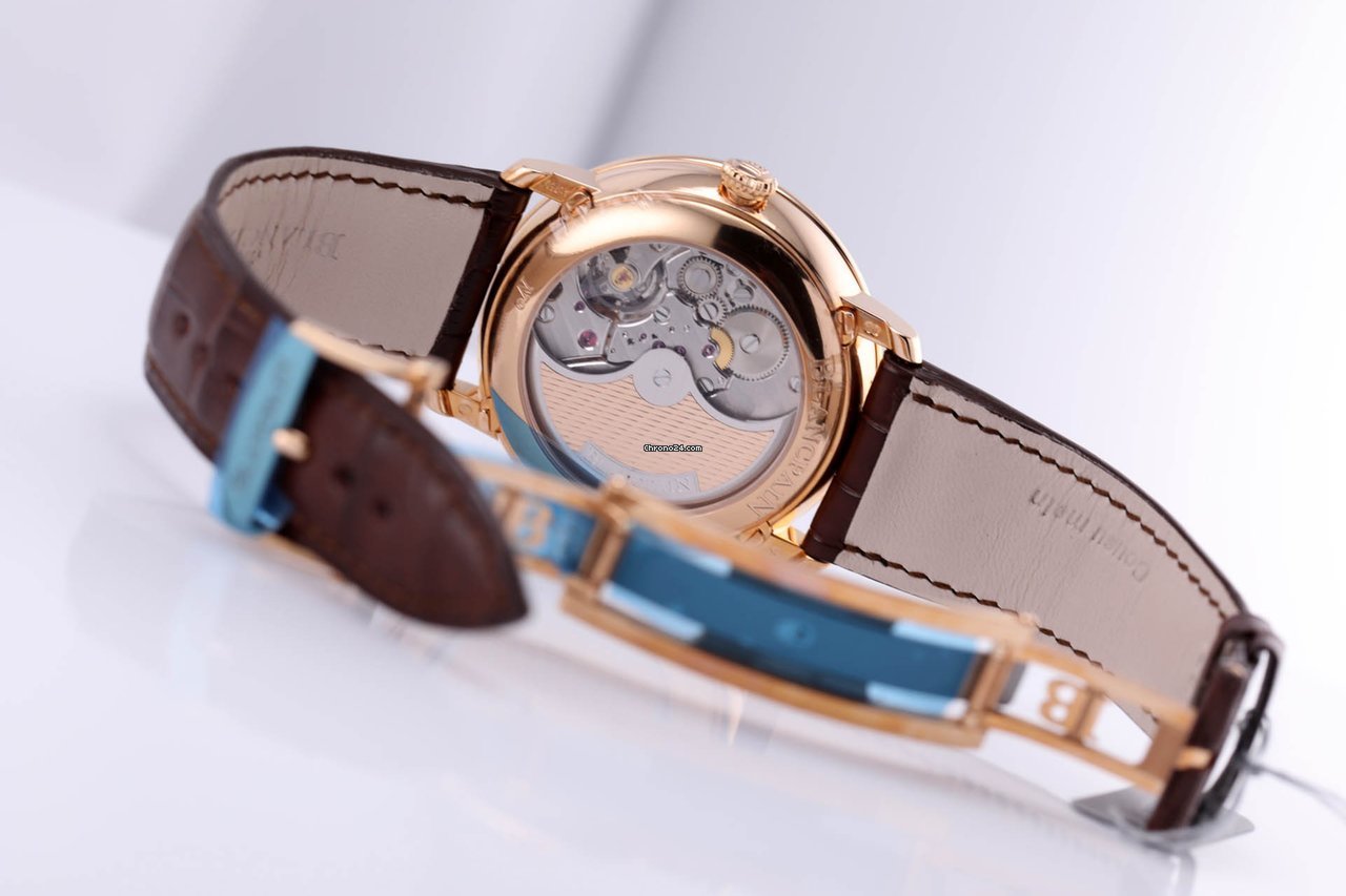 IMG_9081 Blancpain Villeret Quantieme Complet Mens watch Unisex Automatic Rose gold 6639A-3631-55B Replica 4
