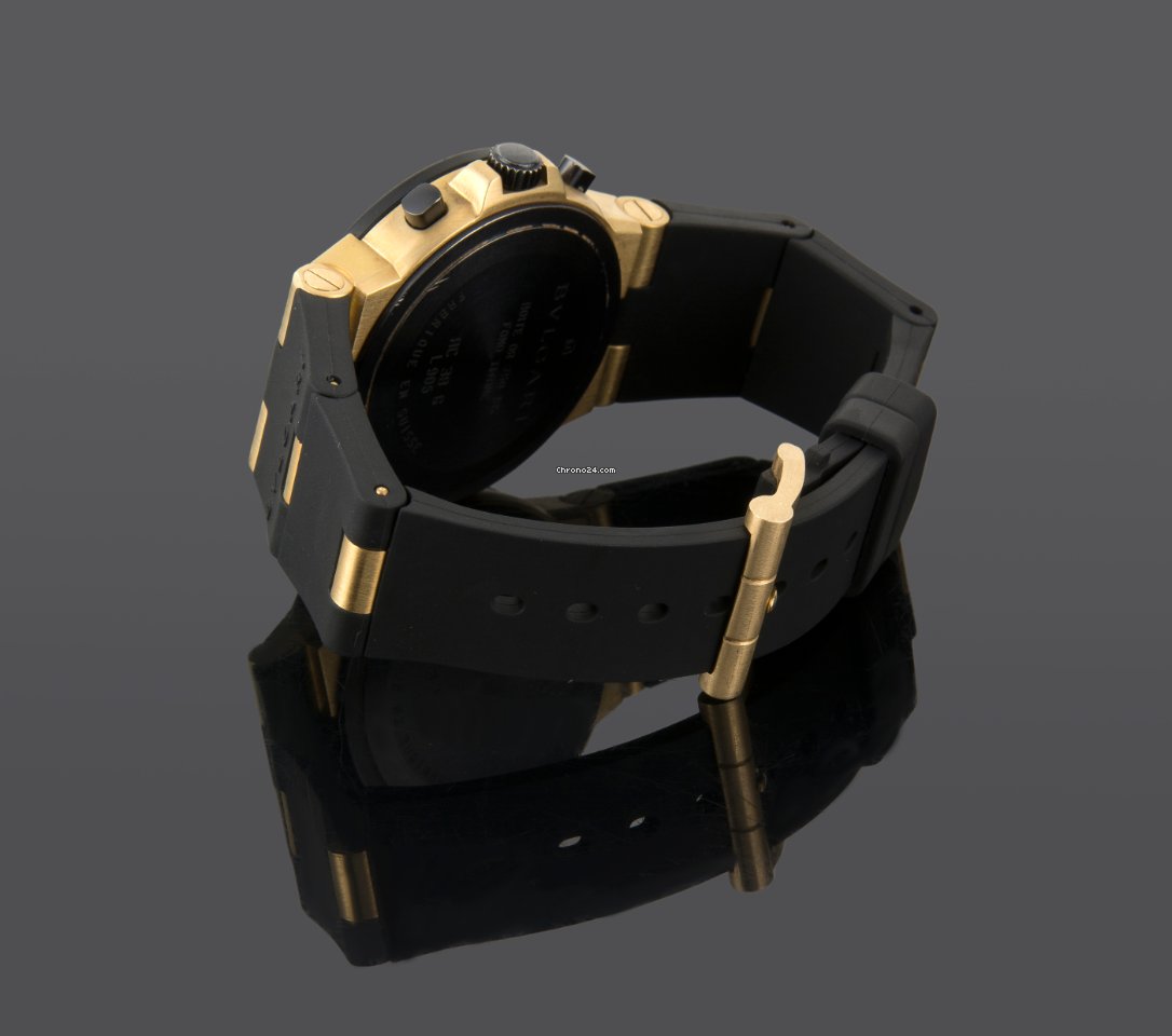 IMG_9081 Bulgari Diagono Mens watch Unisex Automatic Yellow gold AC 38 G Replica 4