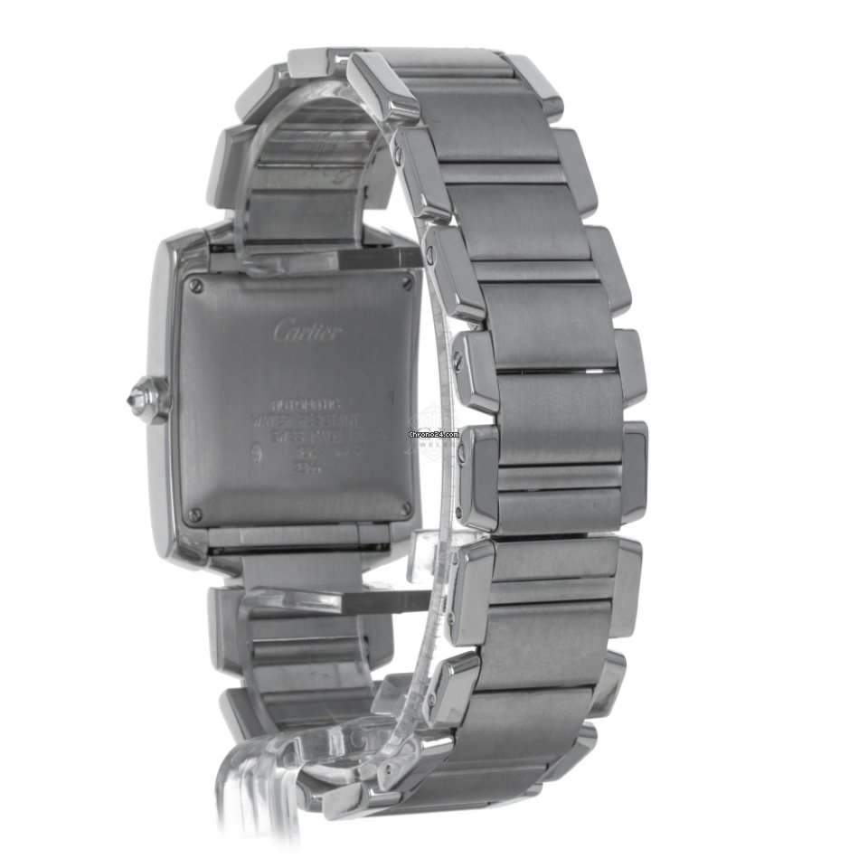 IMG_9081 Cartier Tank Francaise Mens watch Unisex Automatic White gold 2366 Replica 4