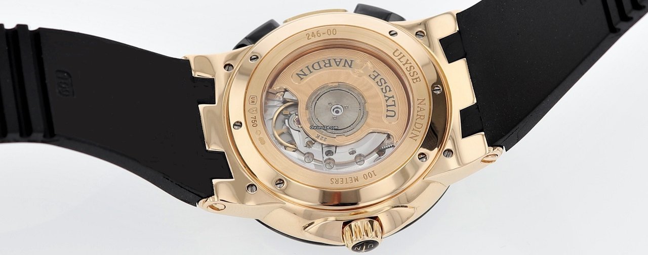 IMG_9081 Ulysse Nardin Executive Dual Time Mens watch Unisex Automatic Rose gold 246-00 Replica 4