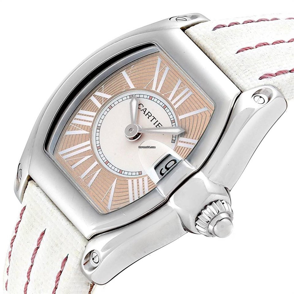 IMG_9081 Cartier Roadster Womens watch Quartz Steel W62054V3 Replica 4