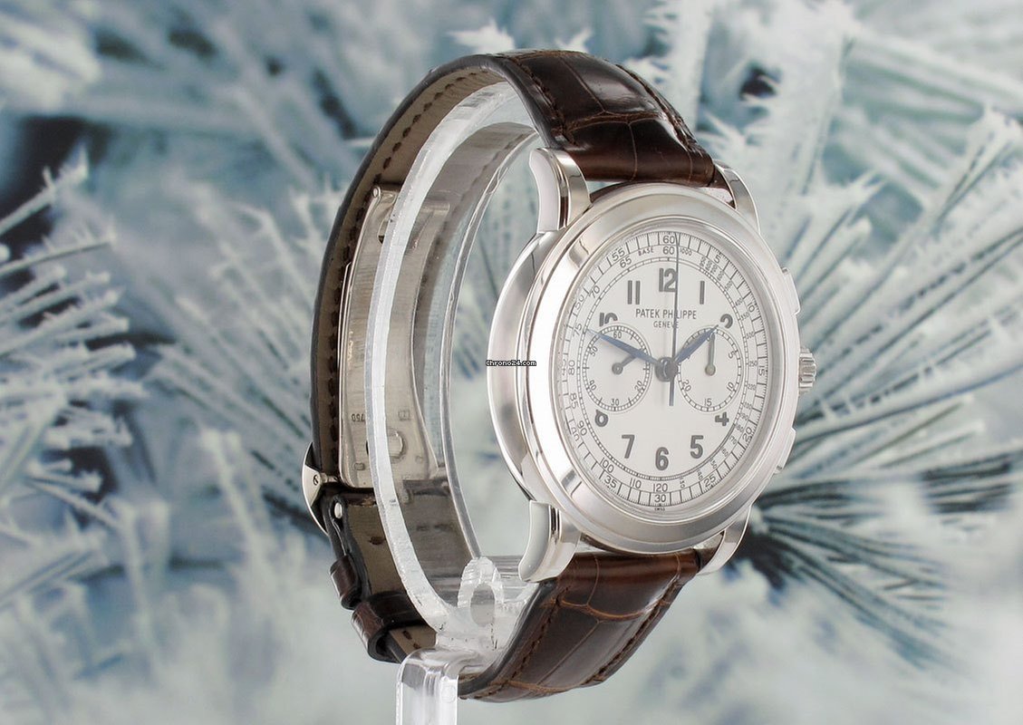 Patek Philippe Chronograph Manual winding White gold 5070G - 001 Replica 4