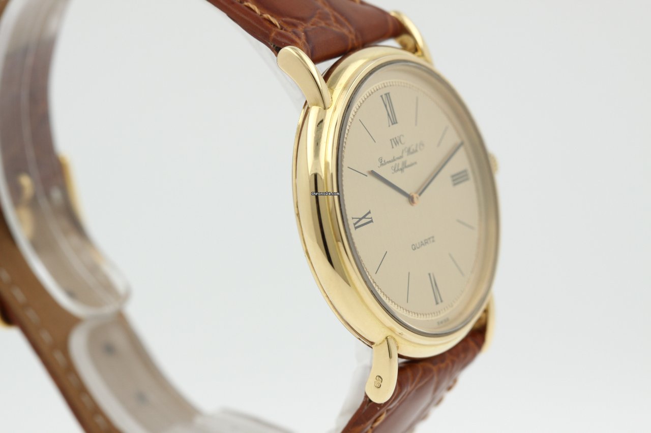 IWC Mens watch Unisex Quartz Yellow gold 3803 Replica 4