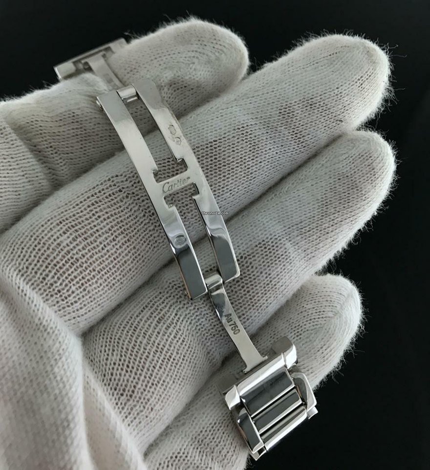 IMG_9081 Cartier Tank Anglaise Womens watch Quartz White gold WT100008 Replica 4