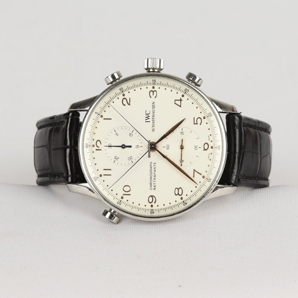 IMG_9081 IWC Portuguese Chronograph Mens watch Unisex Manual winding Steel IW371201 Replica 4
