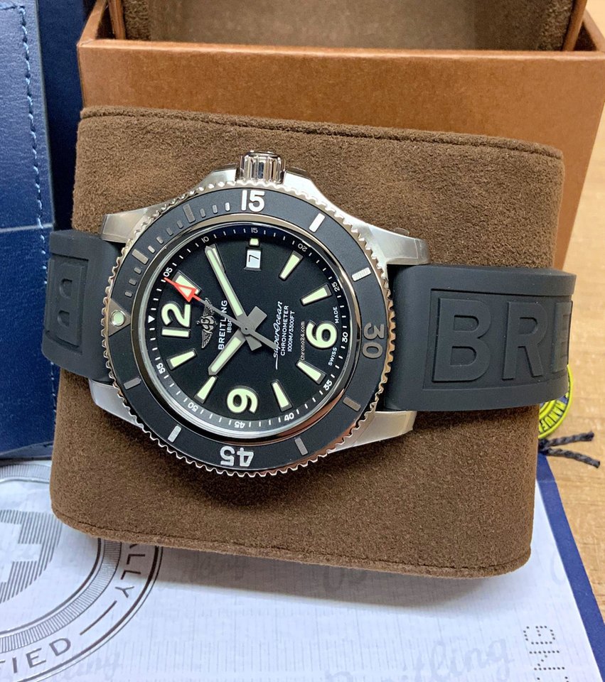 IMG_9081 Breitling Superocean 44 Mens watch Unisex Automatic Steel A17367D71B1S2 Replica 4