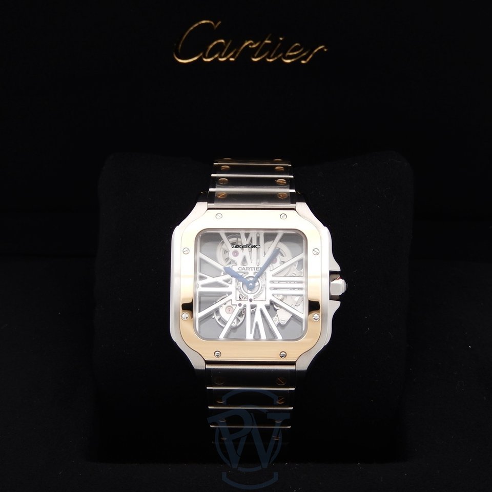 IMG_9081 Cartier Santos Mens watch Unisex Automatic Gold Steel WHSA0012 Replica 4