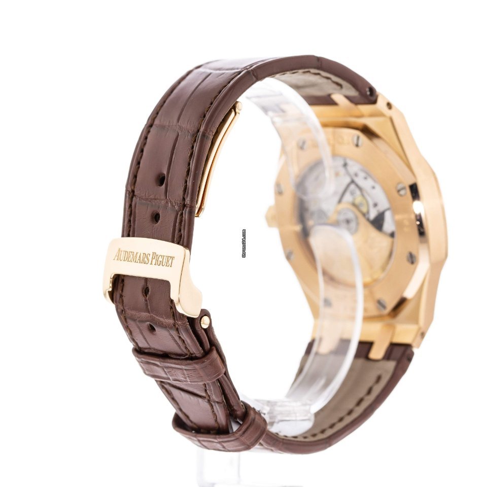 IMG_9081 Audemars Piguet Royal Oak Selfwinding Mens watch Unisex Automatic Yellow gold 15300BA.OO.D088CR.01 Replica 4