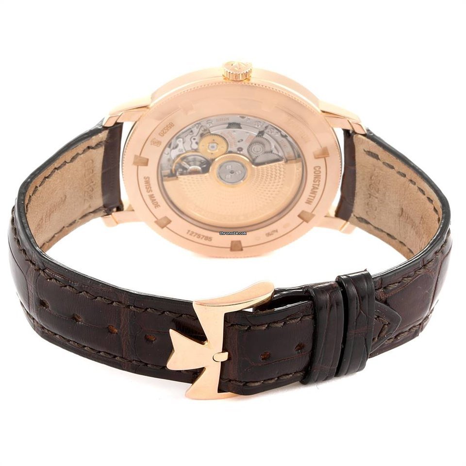 IMG_9081 Vacheron Constantin Traditionnelle Mens watch Unisex Automatic Rose gold 85520 000R-9850 Replica 4