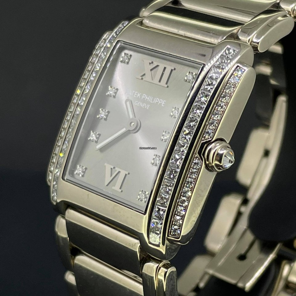 IMG_9081 Patek Philippe Twenty~4 Womens watch Quartz White gold 4910 20G-010 Replica 4