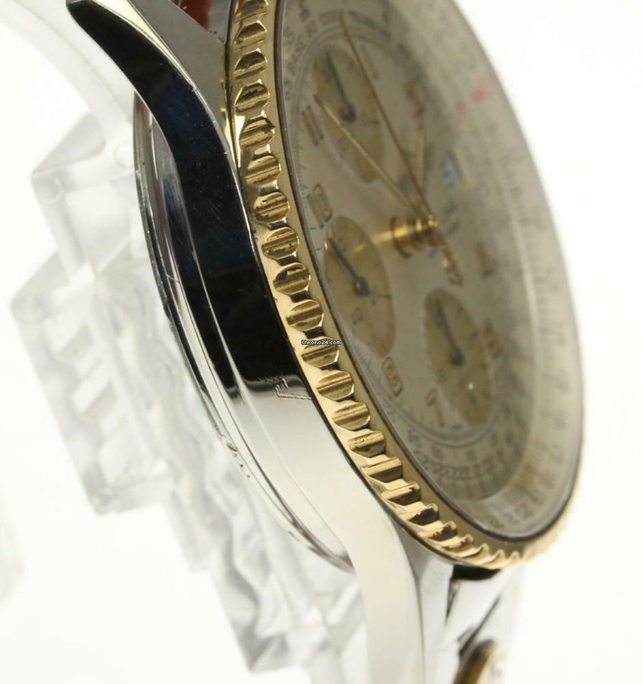 Breitling Navitimer Mens watch Unisex Automatic Gold Steel D13020 Replica 4