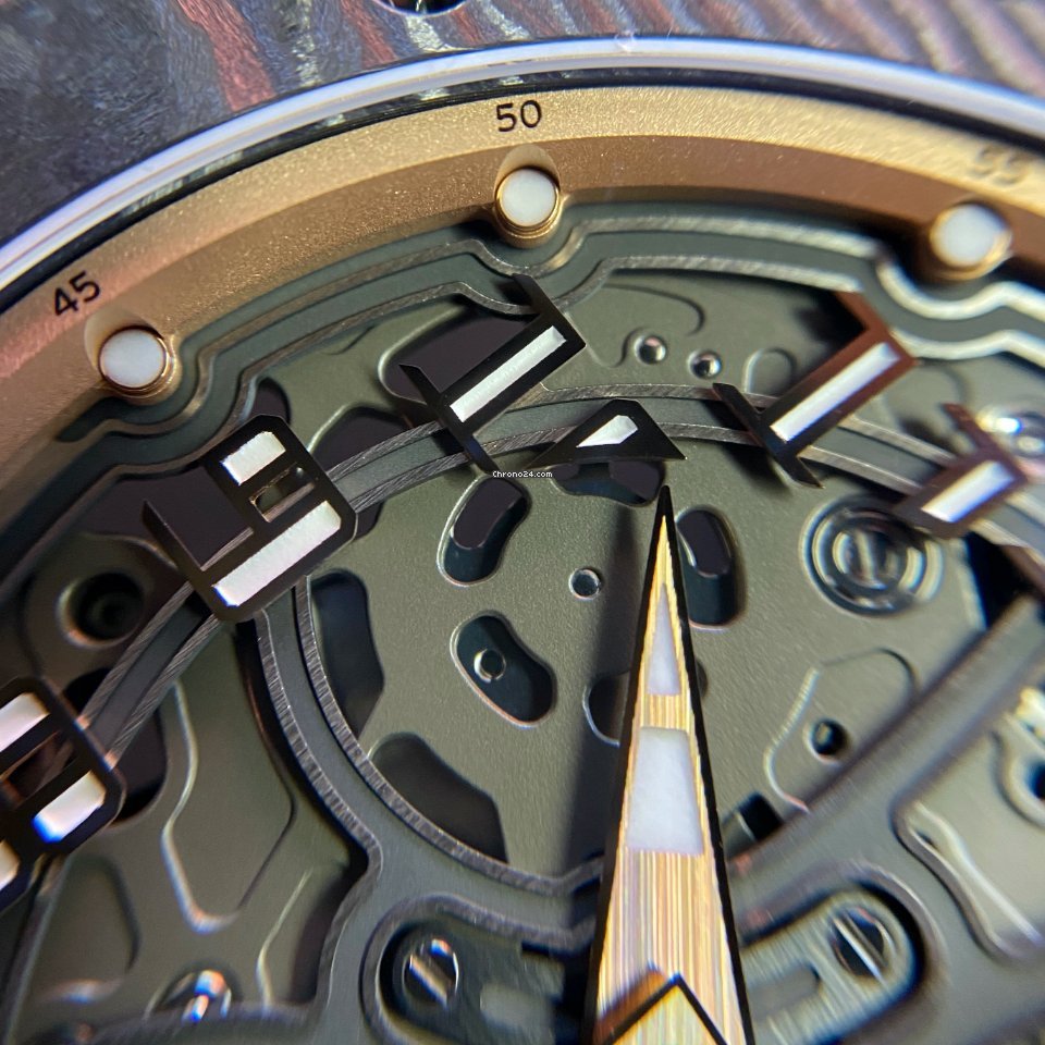 IMG_9081 Richard Mille Mens watch Unisex Automatic Rose gold RM033-02 Replica 4