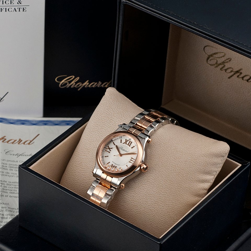 IMG_9081 Chopard Happy Sport Womens watch Automatic Gold Steel 278573-6002 Replica 4