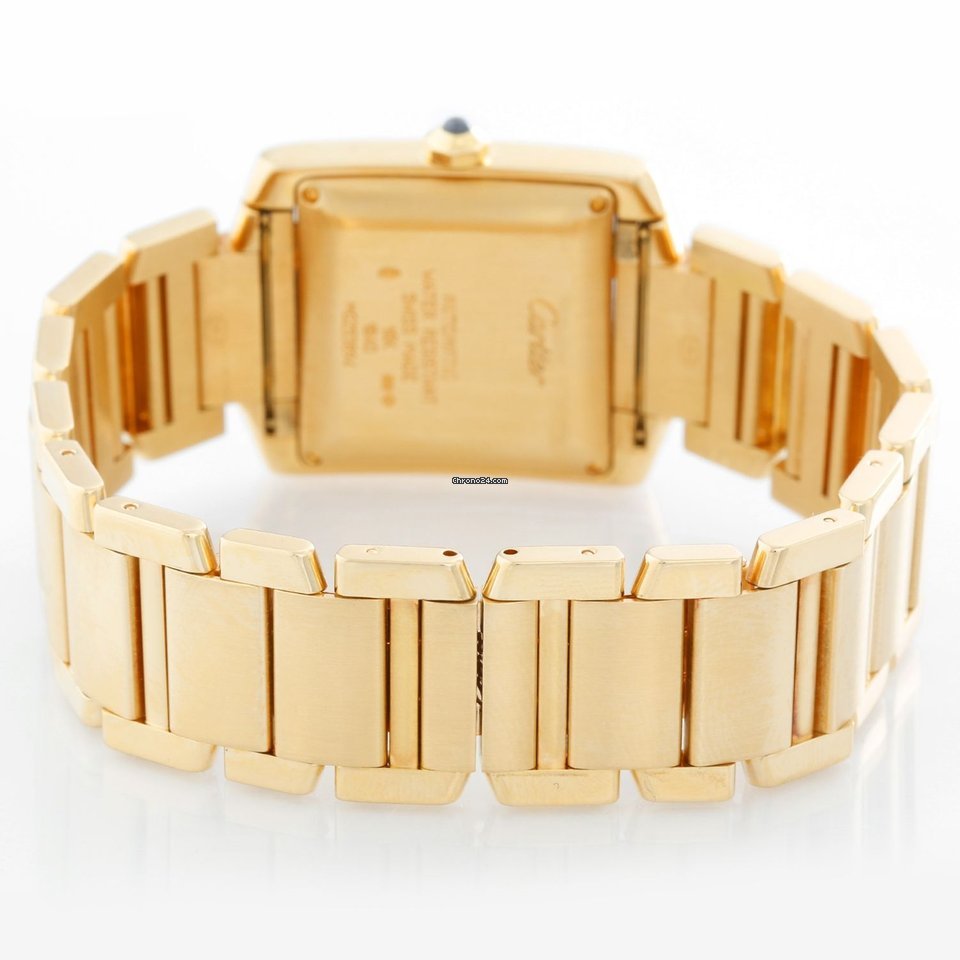 IMG_9081 Cartier Tank Francaise Mens watch Unisex Automatic Yellow gold W50001R2 Replica 4
