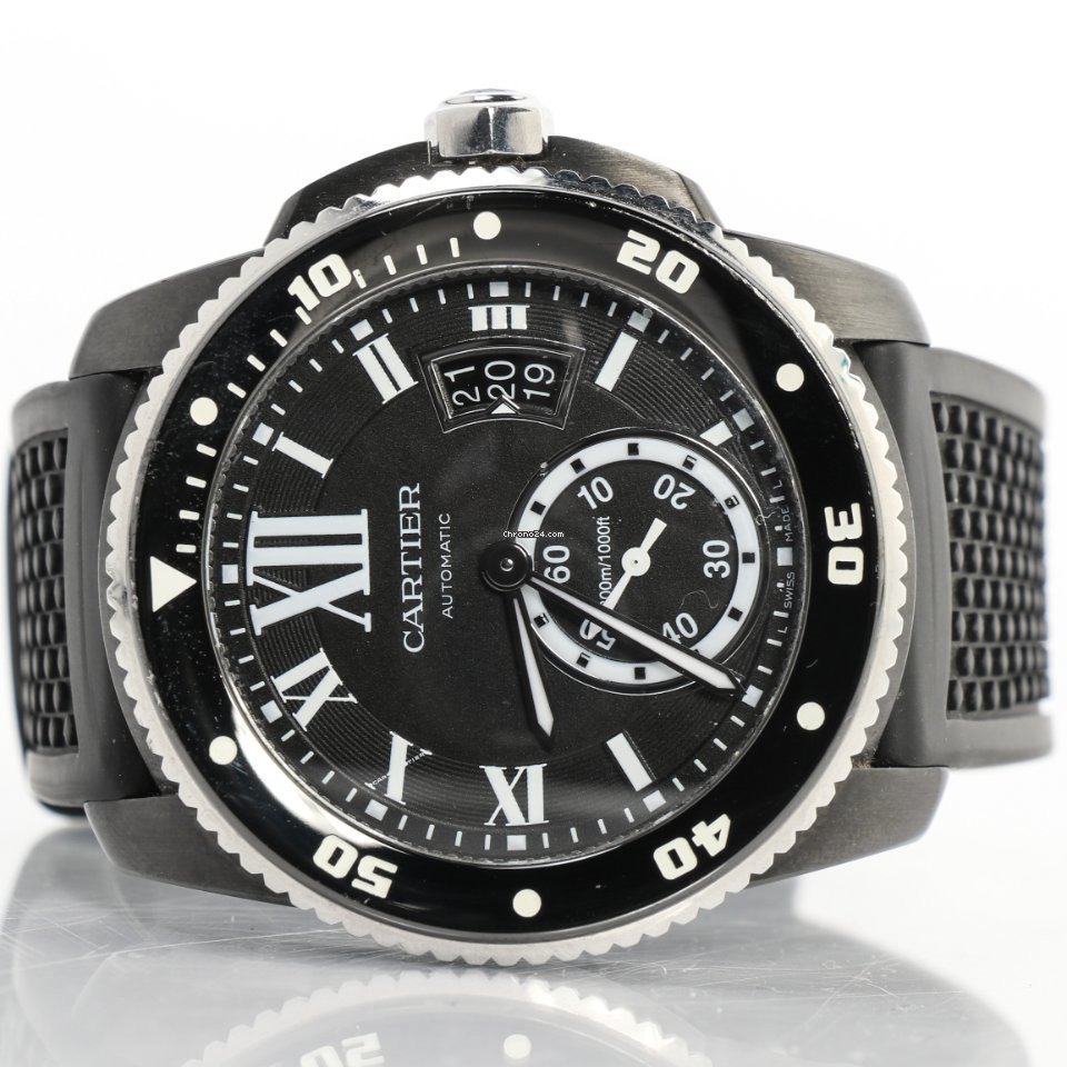 IMG_9081 Cartier Calibre de Cartier Diver Mens watch Unisex Automatic Steel 3729 Replica 4