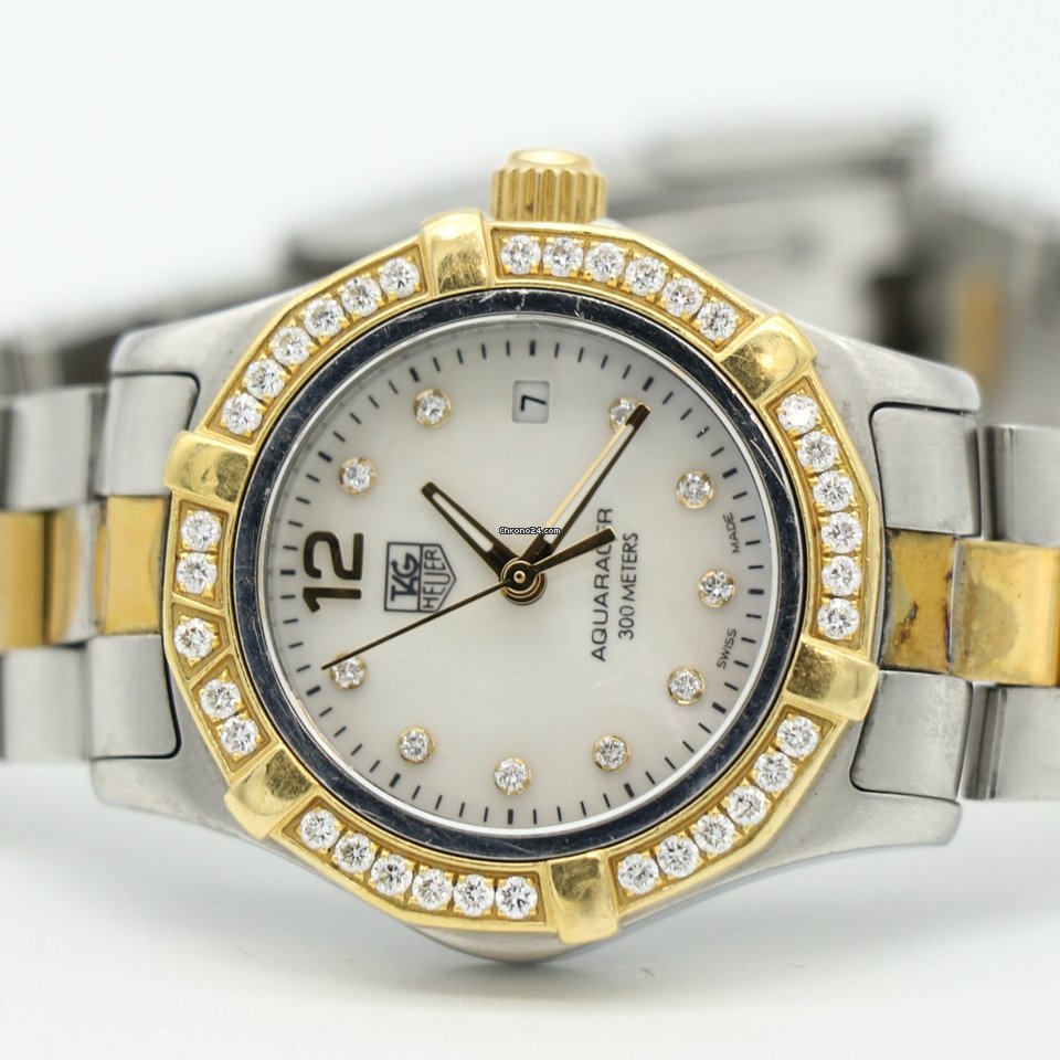 IMG_9081 TAG Heuer Aquaracer Lady Womens watch Quartz Gold Steel WAF1450.BB0825 Replica 4