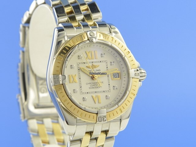 Breitling Cockpit Lady Womens watch Quartz Gold Steel D71356 Replica 4