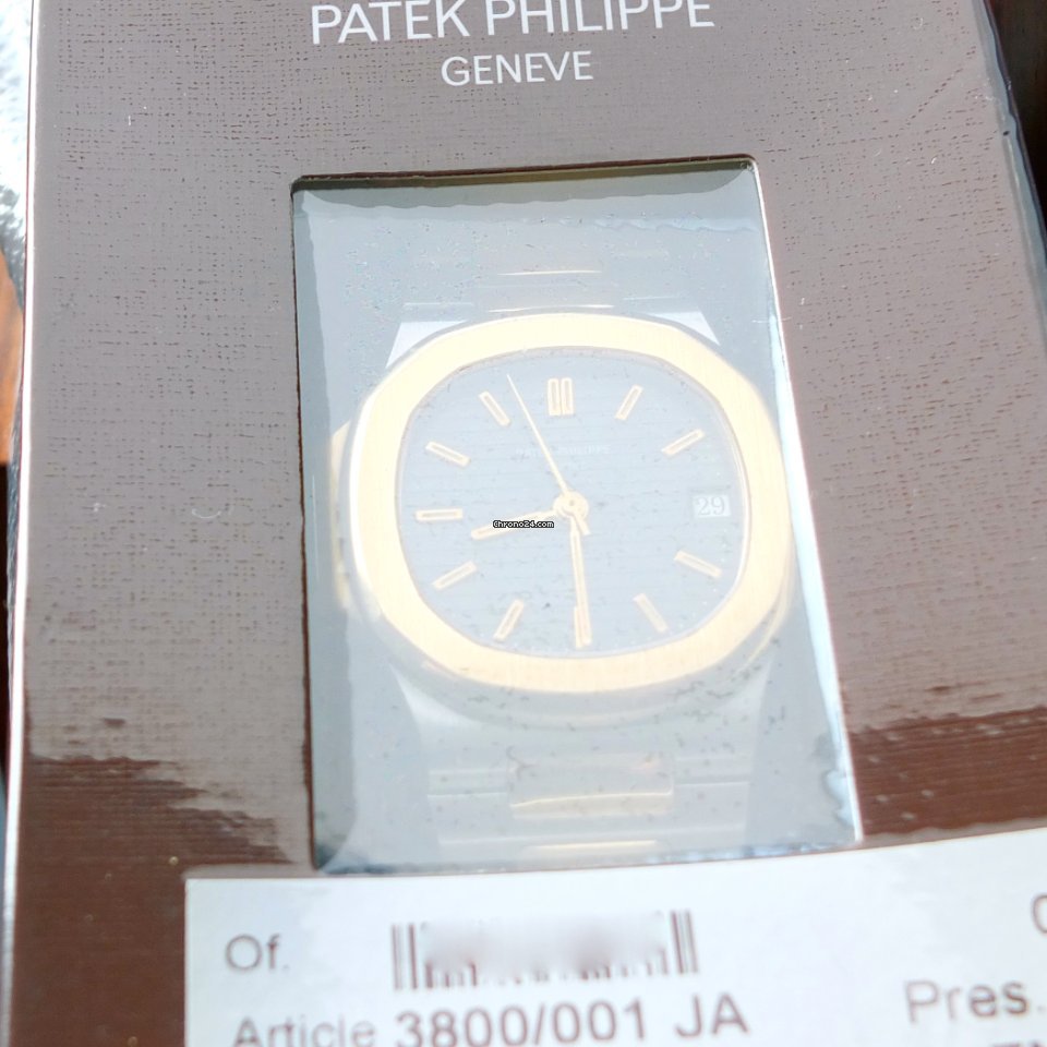 Patek Philippe Nautilus Mens watch Unisex Automatic Gold Steel 3800 1 Nautilus B&P G1belin Full Set Sofort Replica 4