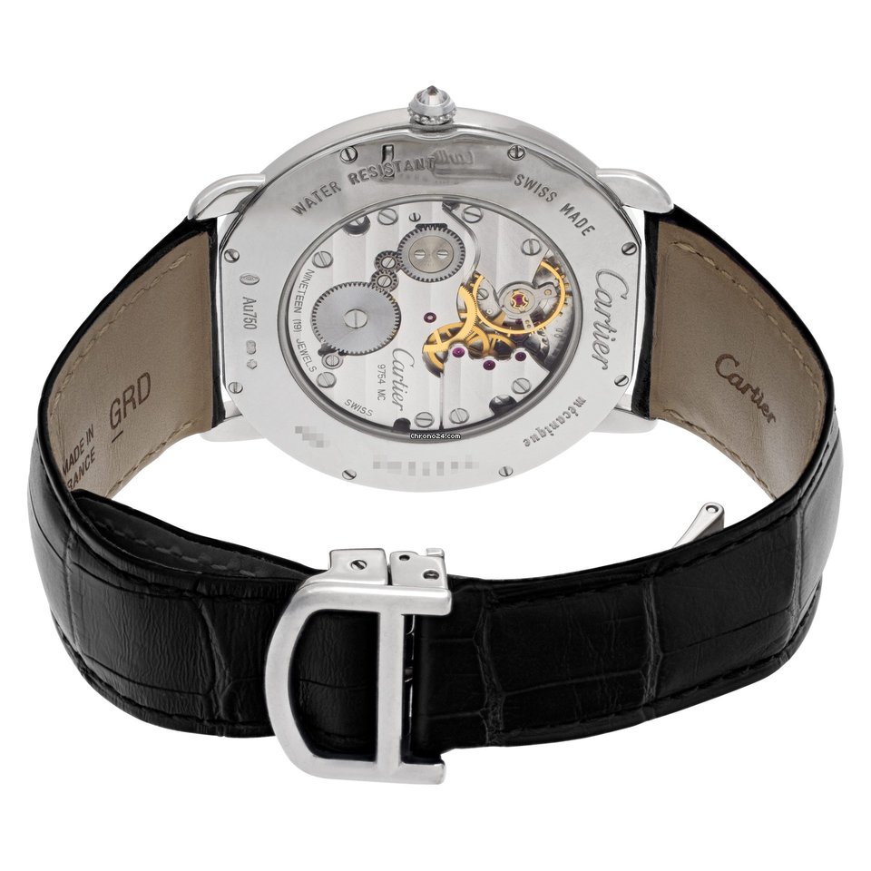 Cartier Ronde Louis Cartier Mens watch Unisex Manual winding White gold WR007004 Replica 4