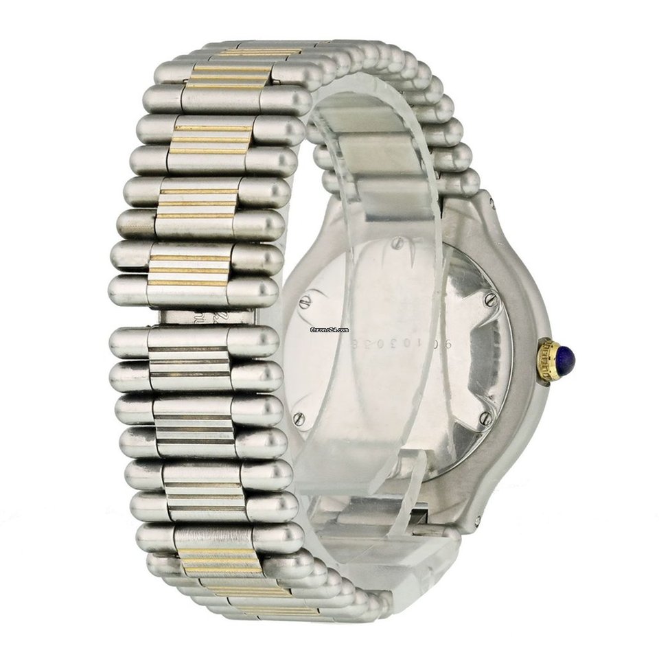 IMG_9081 Cartier 21 Must de Cartier Womens watch Quartz Steel 1340 Replica 4