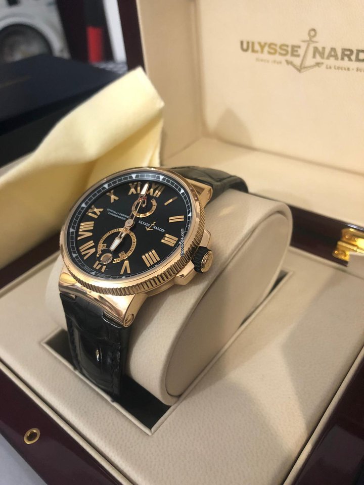 IMG_9081 Ulysse Nardin Marine Chronometer Manufacture Mens watch Unisex Automatic Rose gold 1186-122 42 Replica 4