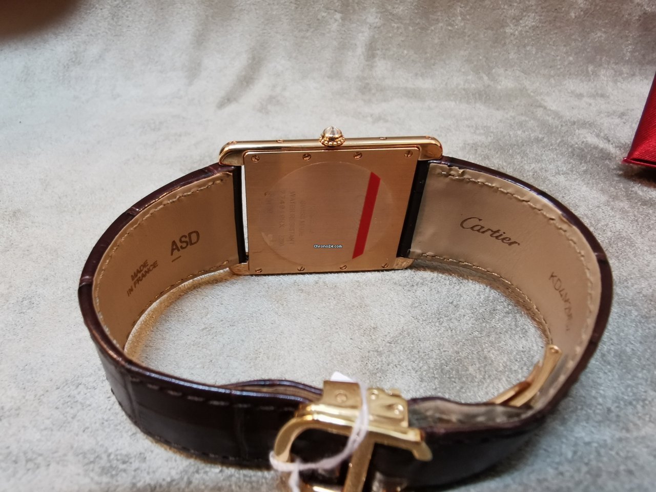 IMG_9081 Cartier Tank Louis Cartier Mens watch Unisex Manual winding Rose gold wt200005 Replica 4