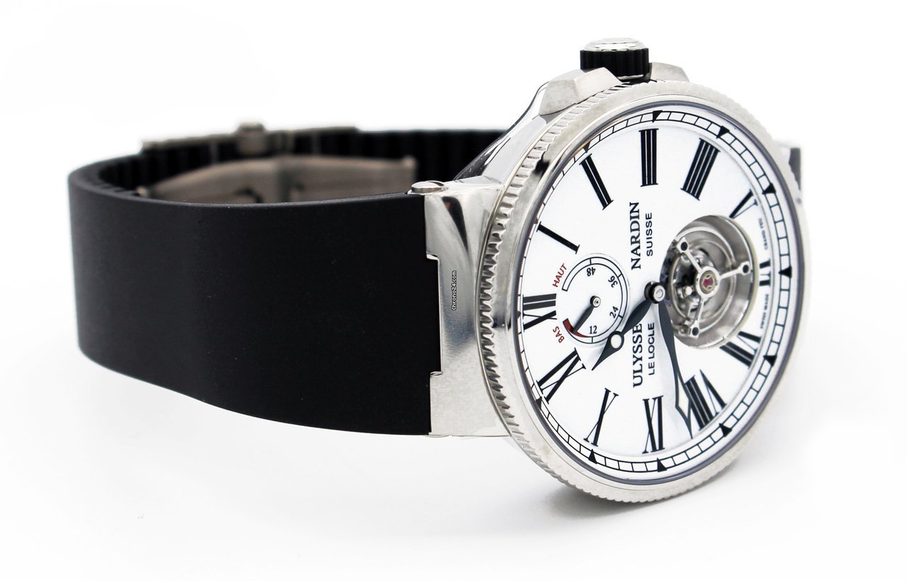 IMG_9081 Ulysse Nardin Marine Tourbillon Mens watch Unisex Automatic Steel 1283-181-3 E0 Replica 4