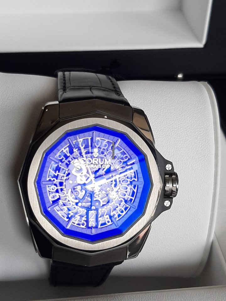 IMG_9081 Corum Admirals Cup AC-One Mens watch Unisex Automatic Titanium 082.401.04 0F01 FH10 Replica 4