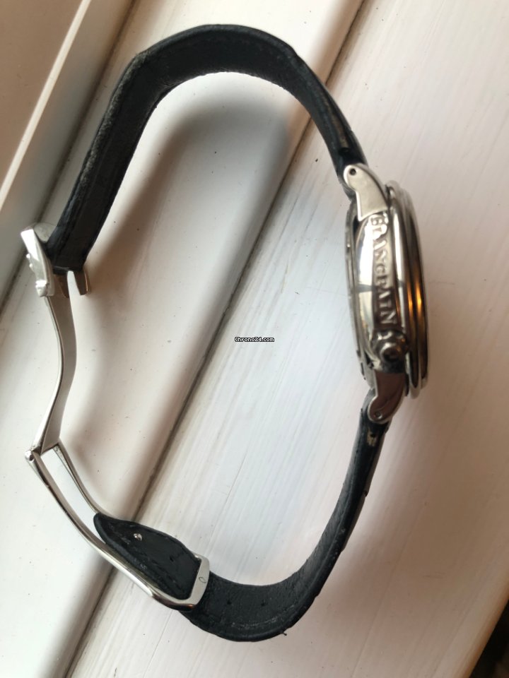 IMG_9081 Blancpain Leman Reveil GMT Mens watch Unisex Automatic White gold 2841-1542-53b Replica 4