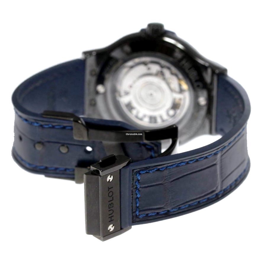 IMG_9081 Hublot Classic Fusion Blue Mens watch Unisex Automatic Ceramic 565.CM.7170.LR Replica 4