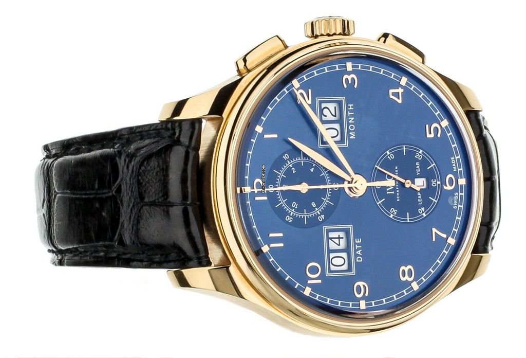 IWC Portuguese Perpetual Calendar Digital Date-Month Mens watch Unisex Automatic Rose gold IW397204 Replica 4