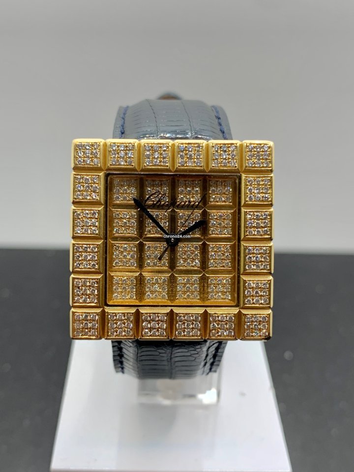 Chopard Ice Cube Mens watch Unisex Quartz Yellow gold 12 7407 Replica 4