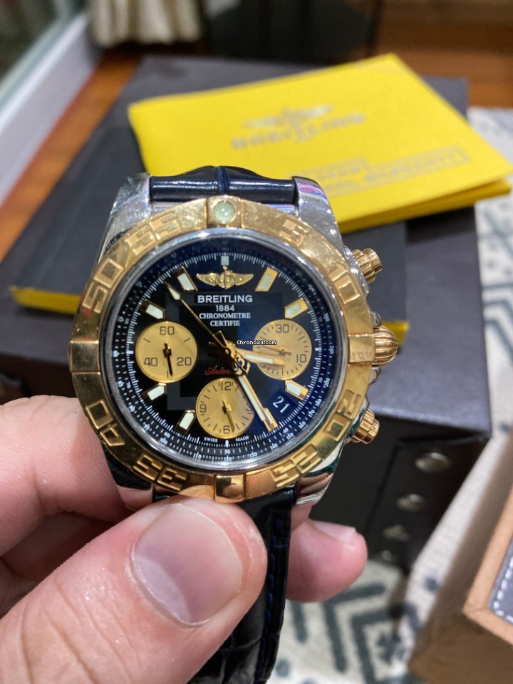 IMG_9081 Breitling Chronomat 41 Mens watch Unisex Automatic Gold Steel CB014012.BA53.728P.A18BA.1 Replica 4