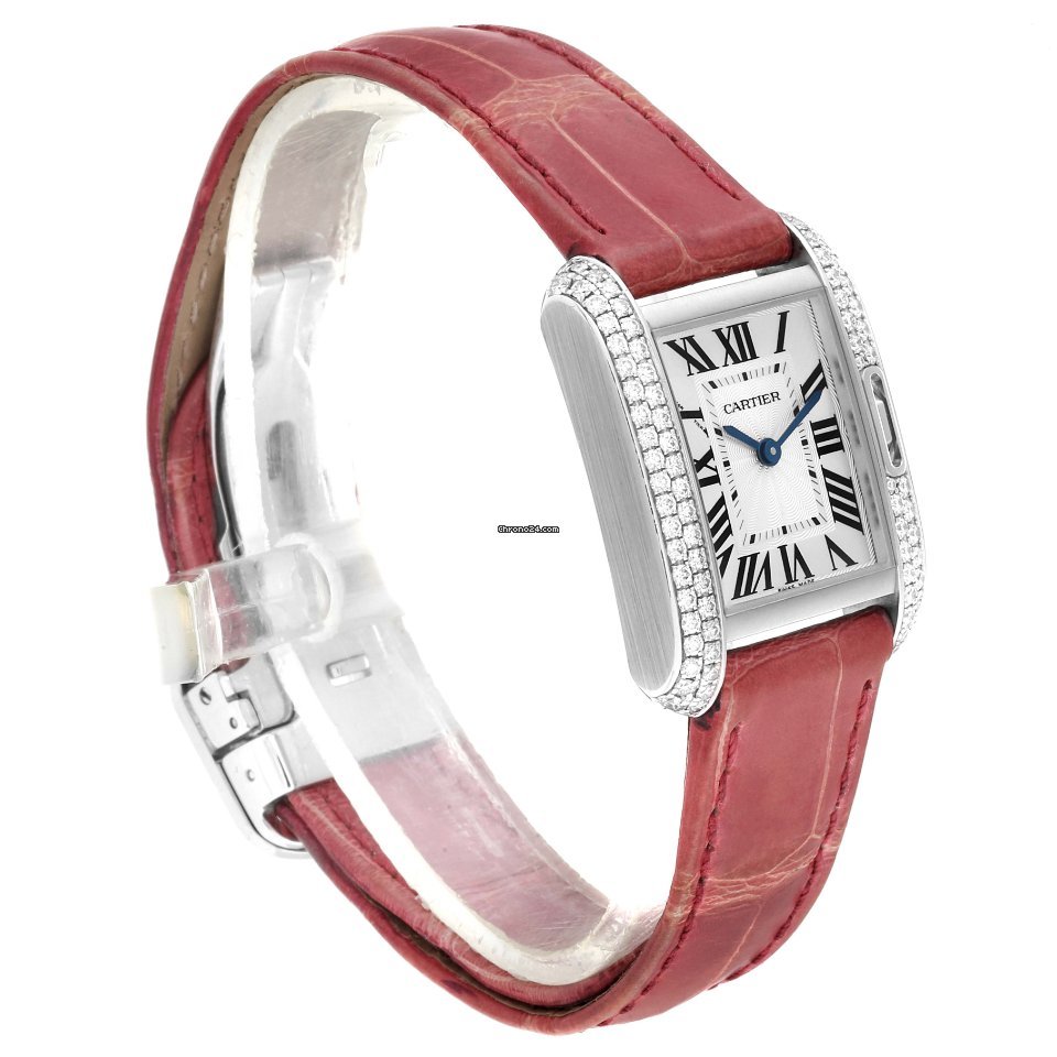 IMG_9081 Cartier Tank Anglaise Womens watch Quartz White gold WT100015 Replica 4