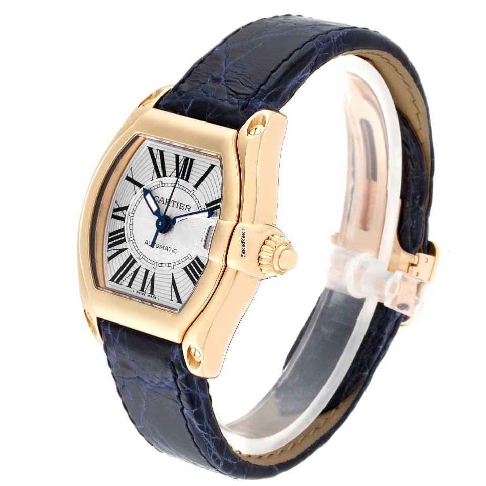 IMG_9081 Cartier Roadster Mens watch Unisex Automatic Yellow gold W62005V2 Replica 4