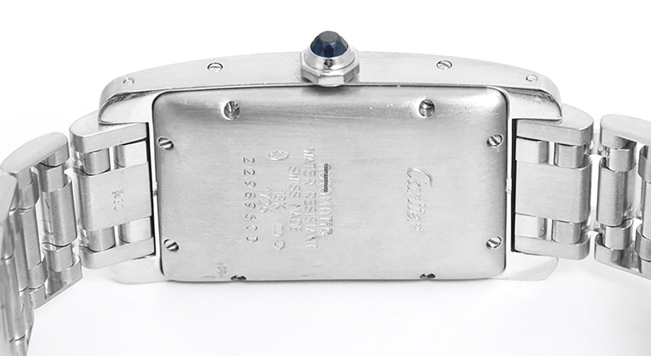 IMG_9081 Cartier Tank Americaine Mens watch Unisex Automatic White gold W26036L1 1726 Replica 4