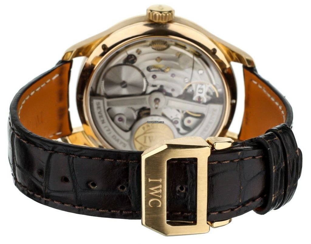 IWC Portuguese Perpetual Calendar Mens watch Unisex Automatic Rose gold IW502119 Replica 4