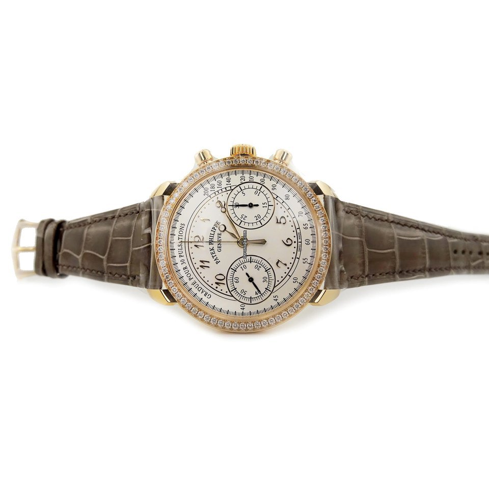 IMG_9081 Patek Philippe Chronograph Womens watch Manual winding Rose gold 7150 250R-001 Replica 4