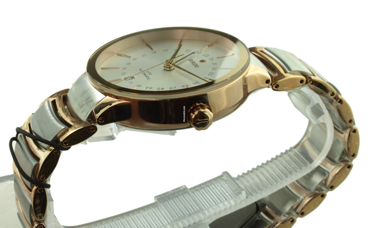 IMG_9081 Rado Centrix Mens watch Unisex Automatic Gold Steel R30162013 Replica 4