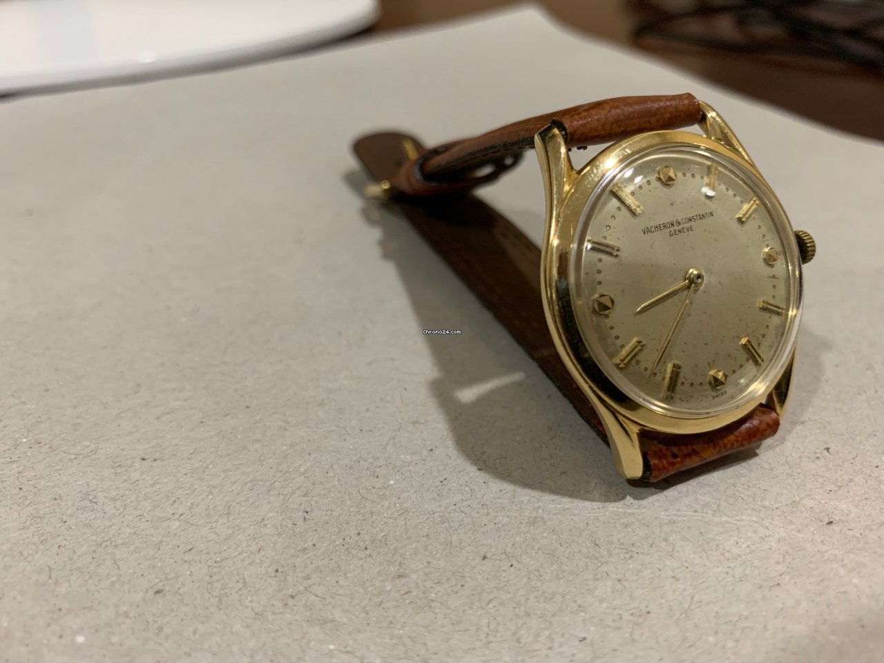 IMG_9081 Vacheron Constantin Patrimony Mens watch Unisex Manual winding Yellow gold 6136 Replica 4