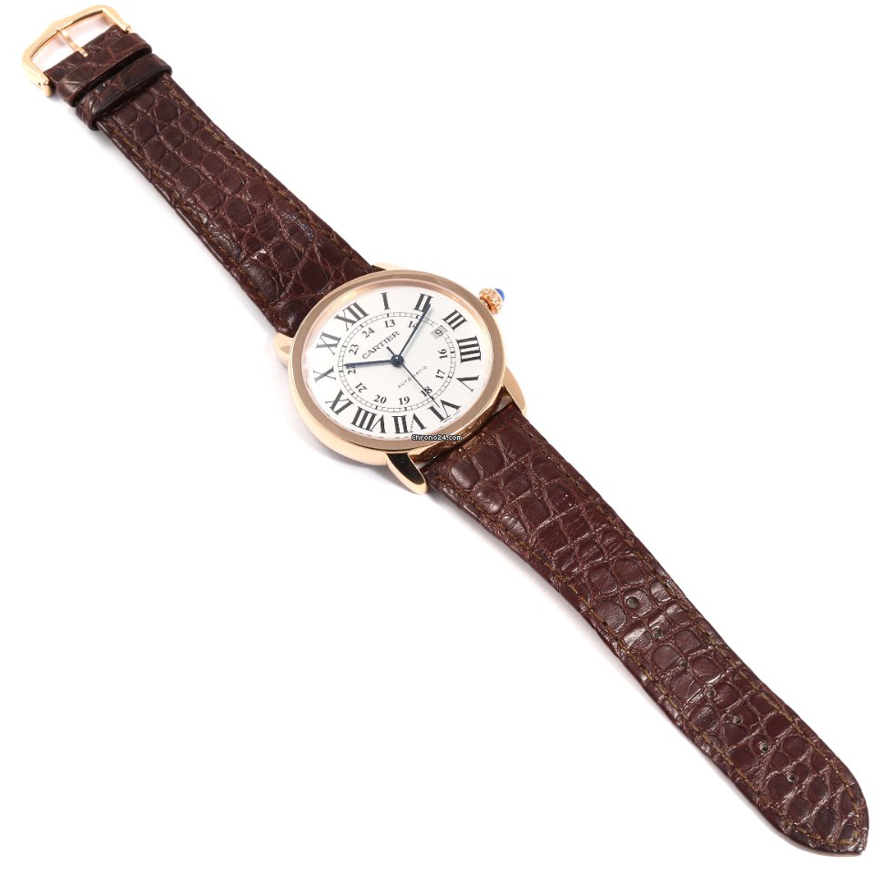 IMG_9081 Cartier Ronde Solo de Cartier Mens watch Unisex Automatic Gold Steel W6701009 Replica 4