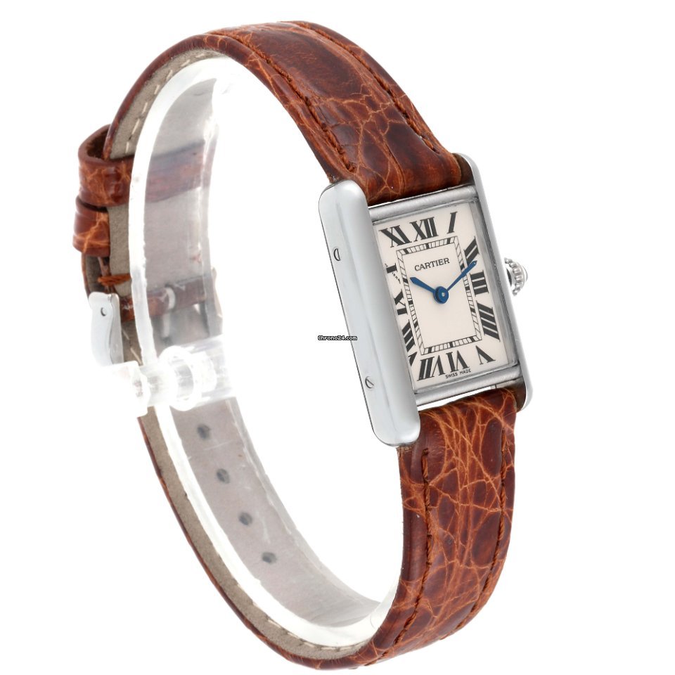 IMG_9081 Cartier Tank Louis Cartier Womens watch Quartz White gold W1541056 Replica 4